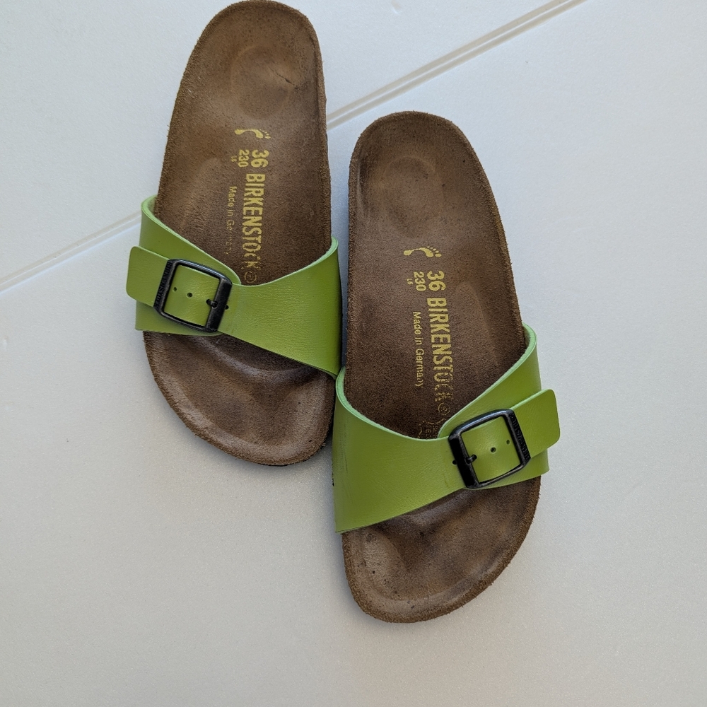 Birkenstock Madrid Lime Green Birco Flor Sandals